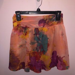 Floral wet seal skirt